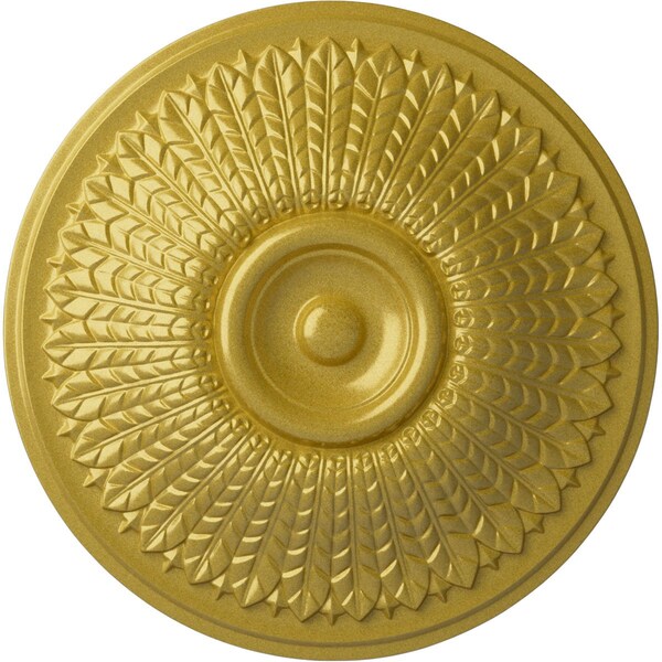 Ekena Millwork Modena Ceiling Medallion (Fits Canopies up to 5 1/4"), Hand-Painted Rich Gold, 23 1/2"OD x 3 1/2"P CM23MORGS - main